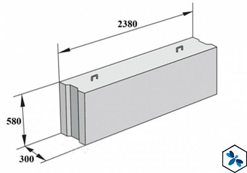 Фундаментные блоки сплошные ФБС 24.3.6 фото 1