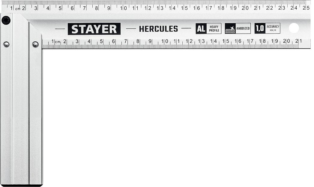STAYER 250 мм, жесткий столярный угольник, Professional (3432-25) фото 1