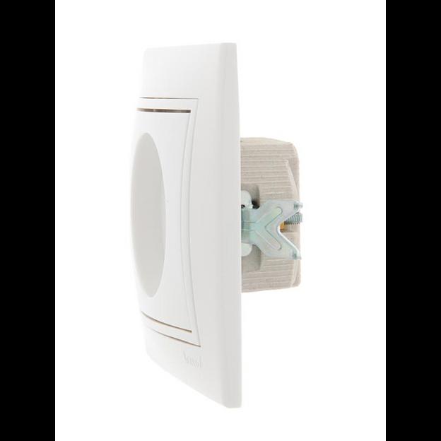 Розетка 1-м СП Mira 16А IP20 без заземл. с бел. вставкой керамика бел. LEZARD 701-0202-121 фото 3