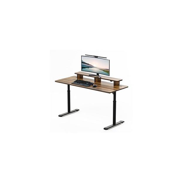 Стол компьютерный EUREKA ERK-IMOD-60RW, с регулировкой высоты, ЛДСП, коричневый фото 1