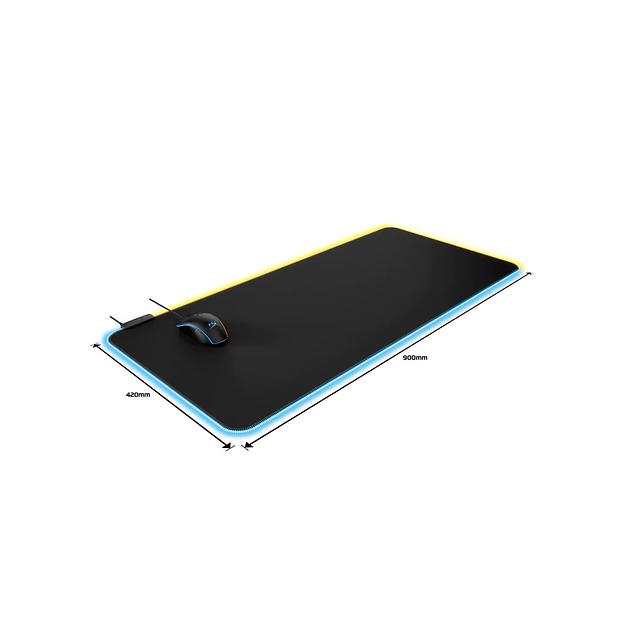 Коврик для компьютерной мыши HyperX 4S7T2AA HyperX Pulsefire Mat RGB (Extra Large) Чёрный фото 3