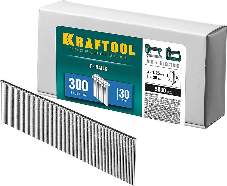 KRAFTOOL гвозди тип 300 (47/J/ F), 30 мм, калибр 18GA. 5000 шт (31785-30) фото 1