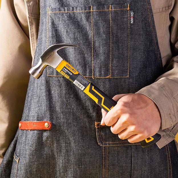 Ударно-рычажный инструмент Deli Молоток-гвоздодер Deli DL5001 250 гр Фиберглассовая рукоять. фото 5