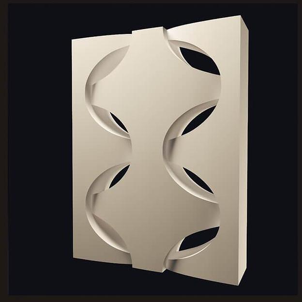 Блоки 3D гипсовые для перегородок «Кресты» 400х500х100 мм фото 1