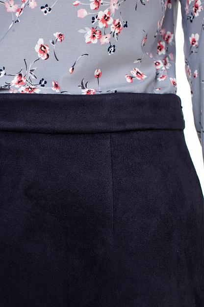 Юбка эко-замша  116/02/Темно-синий  фото 4