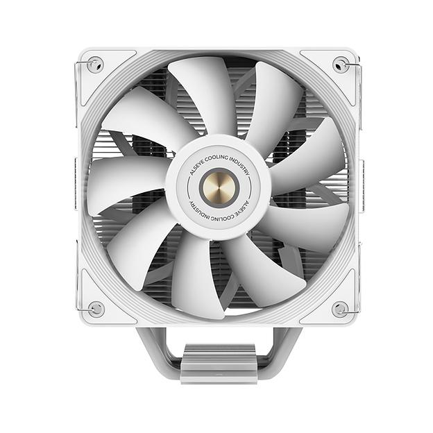 Кулер для процессора Alseye N120, х120мм, 800~1800rpm, 4-pin, Al+Cu, белый/ARGB, 73.9CFM, 33.2дБ, 4-PIPE, INTEL 1700/1200/115x/2011/2066/1366, AMD AM5/AM4 (AS.01.05.0013) фото 2