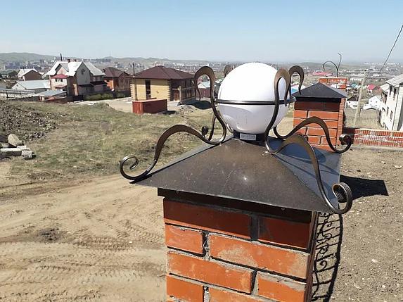 Колпак на забор Metall Expert кованый фото 1