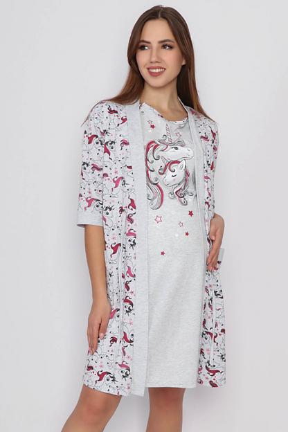 Комплект Style Magro для беременных и кормящих мам «Лилу», серый меланж, опт фото 7