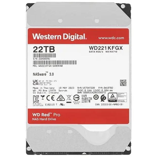 Жесткий диск/ HDD WD SATA3 22Tb Red Pro 7200 512Mb 1 year warranty фото 1