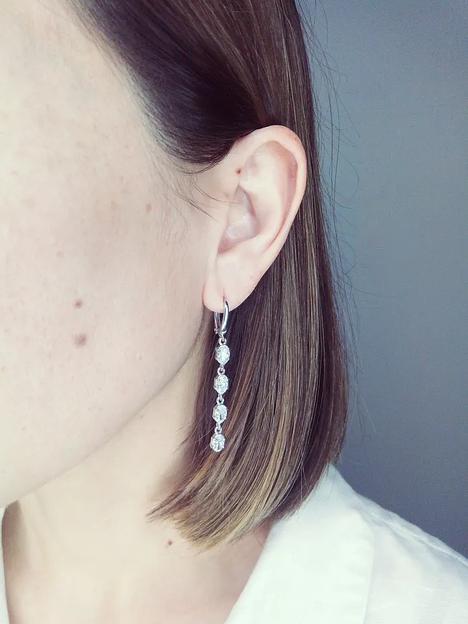 Silver Moon Серьги серебро 925 родированные с фианитами фото 1