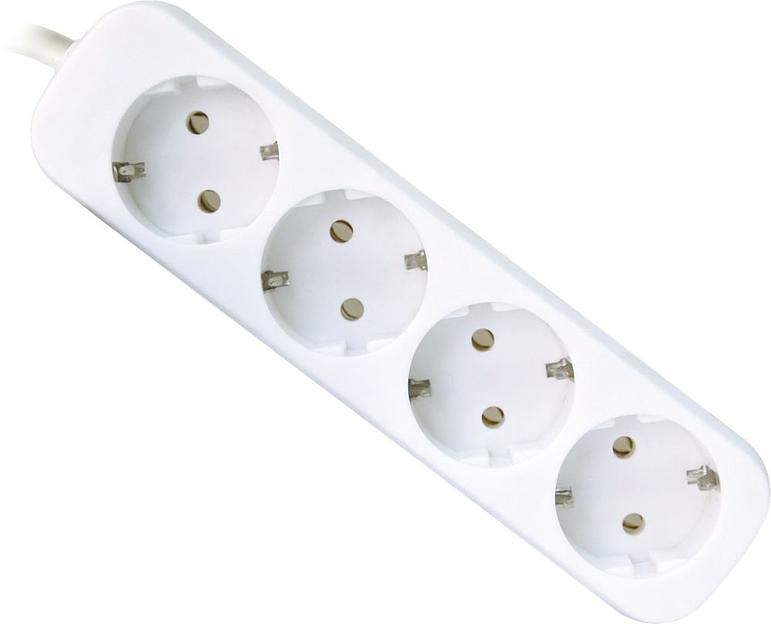 Сетевой удлинитель Defender E430 3м (4 розетки) белый (пакет ПЭ) фото 2