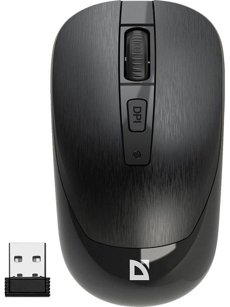 Мышка USB OPTICAL WAVE MM-995 BLACK 52995 DEFENDER фото 1
