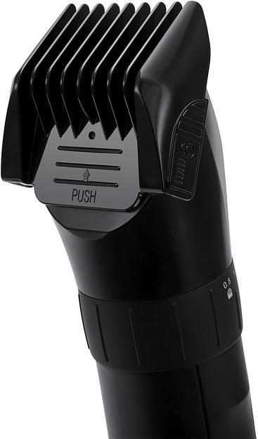 Машинка для стрижки Polaris PHC 3017RC Argan Therapy Pro черный/серебристый (насадок в компл:5шт) фото 5