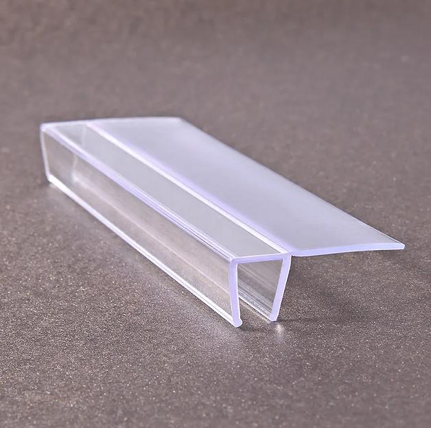 Силиконовый уплотнитель F - образный для стекла 10 мм фото 1