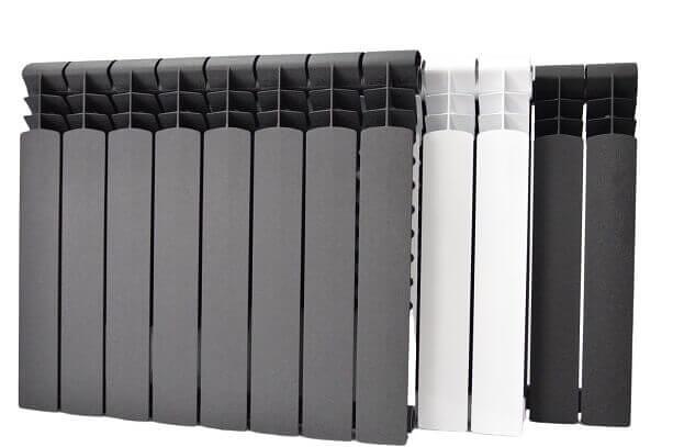 Алюминиевый отопительный радиатор 4-6-8-10 секционные KIBO-500 чёрный ОПТ фото 4