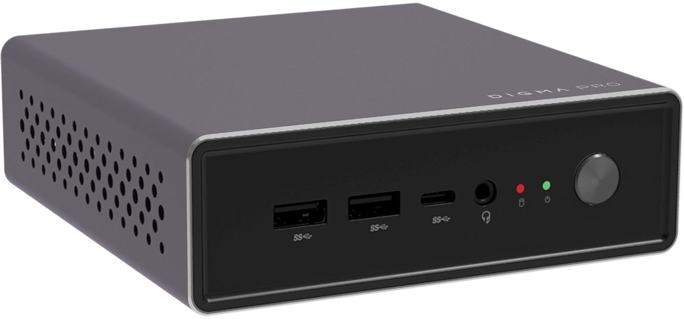 Неттоп Digma Pro Minimax U1 i5 1235U (1.3) 16Gb SSD512Gb Iris Xe Windows 11 Pro GbitEth WiFi BT 60W темно-серый/черный (DPP5-ADXW05) фото 2