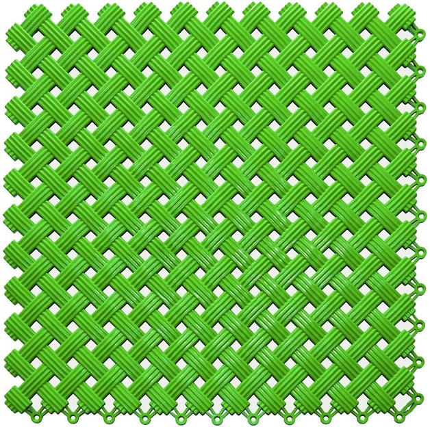 Aqua – антискользящее дренажное покрытие, Цвет Зеленый RAL 6029, Толщина модуля 9 мм. фото 1