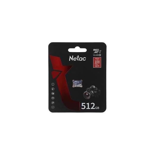 Карта памяти microSDXC NETAC 512 ГБ, Class 10, P500 Ultra, 1 шт., без адаптера [nt02p500ult-512g-s] фото 1