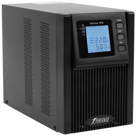 ИБП POWERMAN Online 3000, LCD, двойного преобразования, 3000ВА, 2700Вт, 2 евророзетки с резервным питанием, USB, RS232, слот SNMP, разъем EPO, внешний блок батарей (в комплект не входит), 215 х 315 х 475 мм., 8.9 кг. Powerman Online 3000 Plus фото 1