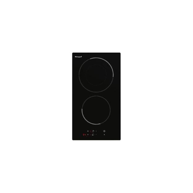 Электрическая варочная поверхность WEISSGAUFF HV 312 BM, конфорок: 2 шт., стеклокерамика, независимая, черный фото 1