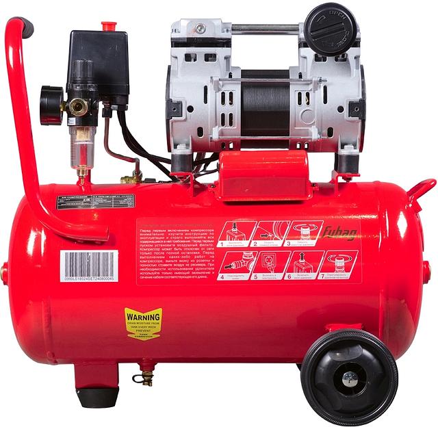 Компрессор поршневой Fubag OLS 180/24 CM1.2 Set 4.1 безмасляный 180л/мин 24л 900Вт красный/черный фото 4