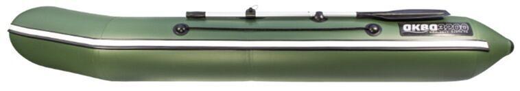 Лодка Аква 3200 слань книжка, 3200*1420*400 мм., цвет: зеленый фото 5