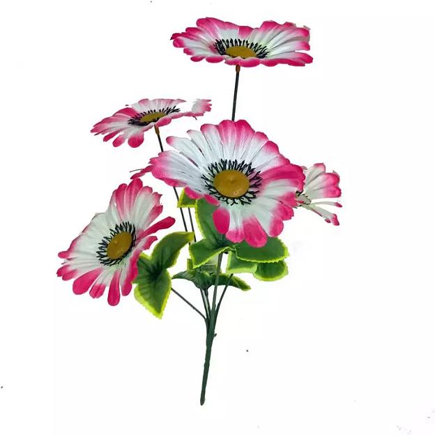 Букет ромашек 6 голов 38см 331-123 фото 1