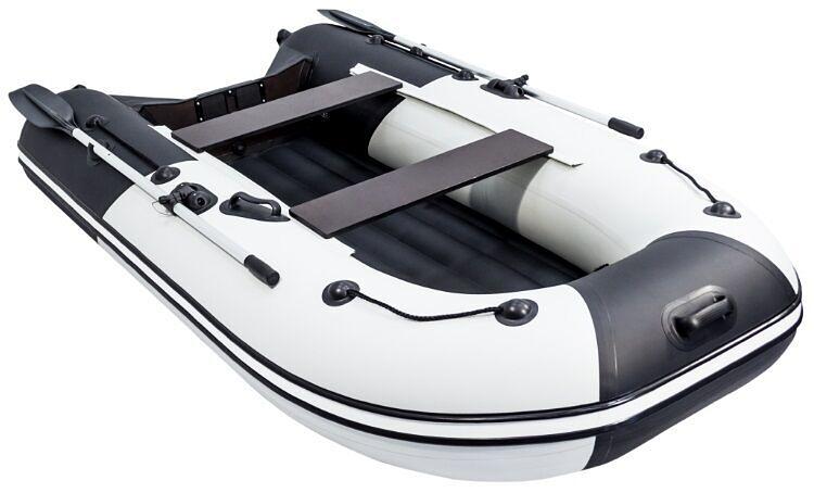 Лодка Ривьера Компакт 2900 НДНД, 2900*1500*420 мм., цвет: серый-черный фото 2