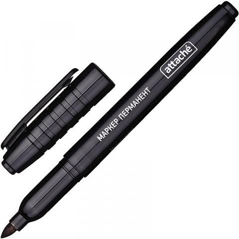 Маркер перманентный,1.5-3 мм, круглый, черный, Attache фото 1