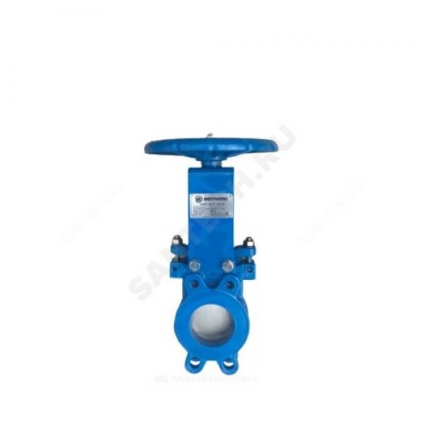 Задвижка шиберная двусторонняя чугунная Ду 250 Ру10 межфланцеваяанцевая со штурвалом уплотнение: NBR Benarmo фото 3