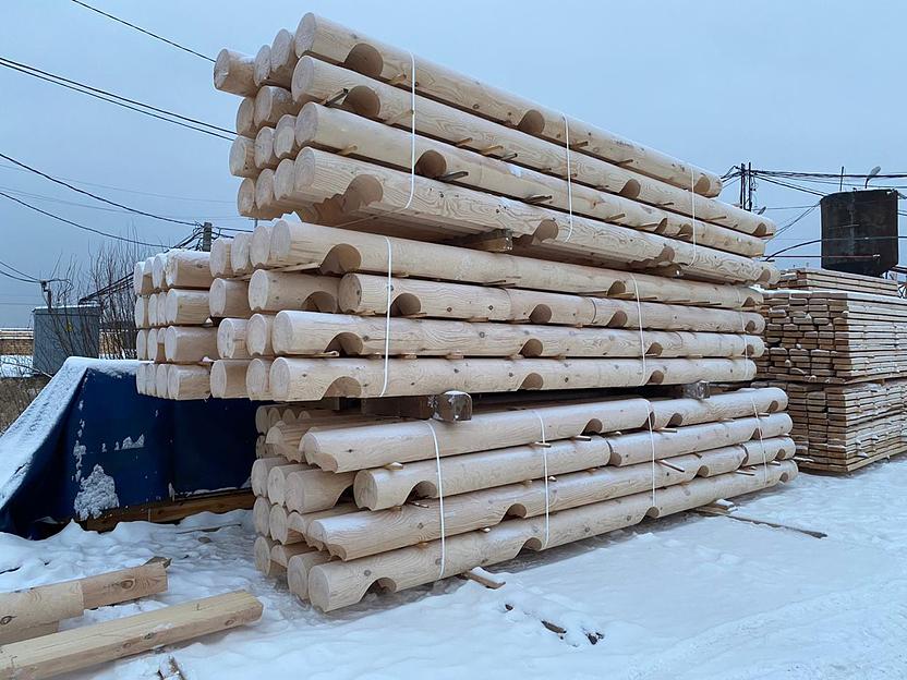 Оцилиндрованное бревно камерной сушки опт фото 4