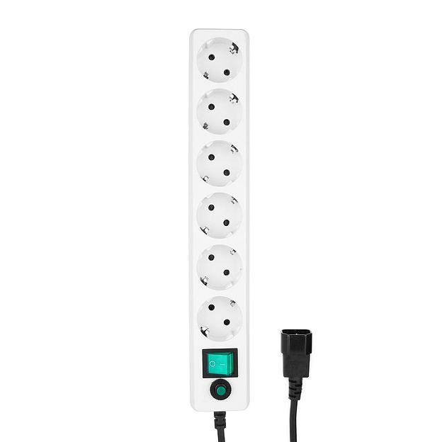 Сетевой фильтр Гарнизон ЕНW-0 0,5м 6 розеток белый для UPS (C14) (205366) {30} фото 1