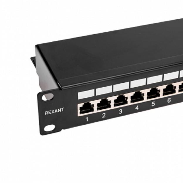 Rexant (02-0054) Панель коммутационная наборная 19", 1U, 24 порта, STP PRO фото 1