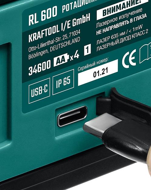 KRAFTOOL RL600, 600 м, ротационный лазерный нивелир (34600) фото 9