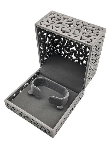 Футляр ажурный под часы и браслет (серый) ОПТ фото 1