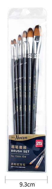 Набор кистей Deli 73894 нейлон круг. фото 3