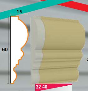 Межэтажные пояса из пенополистирола 15х60 см (22 40) ОПТ фото 1