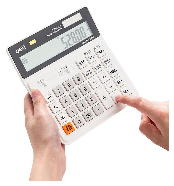 Калькулятор бухгалтерский Deli EM01010 белый 12-разр. фото 4