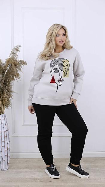 Кофта спортивная с принтом, женская, Опт фото 1