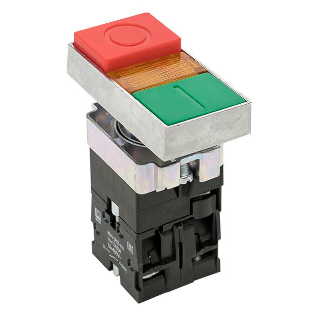 Кнопка LAY5-BW8465 I-O прямоугольная 230В NO+NC PROxima фото 1