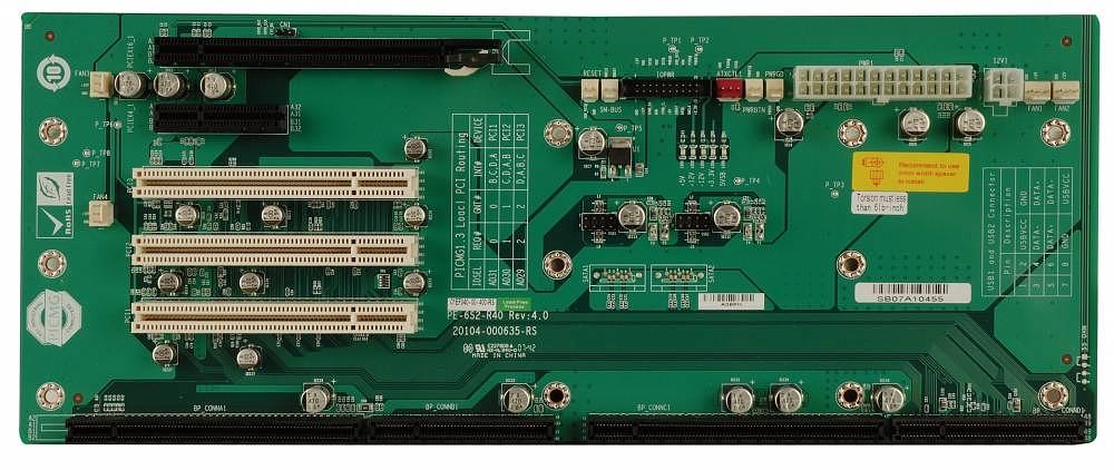 Кросс-плата PE-6S2, PICMG 1.3, 6 слотовая, слоты расширения: PICMG 1.3, 1 х PCIe x16, 1 х PCIe x4, 3 х PCI фото 1