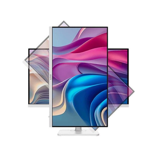 Монитор 27" MSI Modern MD272UPHW White (IPS, 3840x2160, HDMI+HDMI+DP+Type C, 4 ms, 178°/178°, 300 cd/m, 1000:1, 60Hz, Spk, Pivot) фото 5