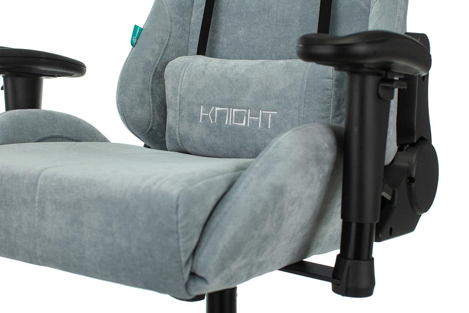 Кресло игровое Бюрократ VIKING KNIGHT Fabric серо-голубой Light-28 с подголов. крестовина металл фото 9