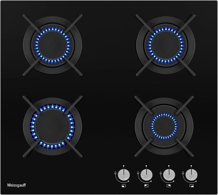Газовая варочная поверхность WEISSGAUFF HG 640 BGV фото 1