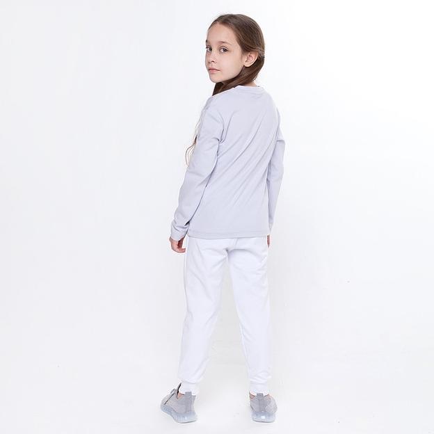 Брюки для девочки, рост 116 см светло-серый ОПТ фото 5