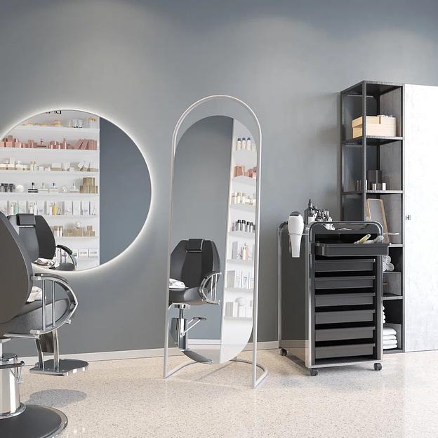 Зеркало в раме напольное, овальное 163 х 54 см, white ОПТ фото 1