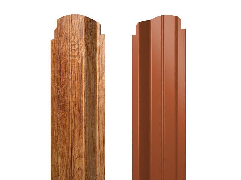 Штакетник металлический П/М-образный фигурный 0,45 мм Drap фото 1