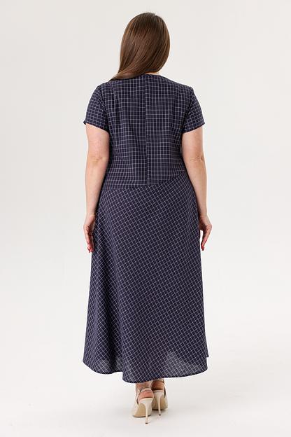 Платье женское 6084/03/Темно-синий, белый фото 6