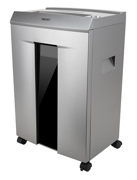 Шредер Deli 9958 серебристый с автоподачей (секр.P-4)/фрагменты/10лист./20лтр./скрепки/скобы фото 1