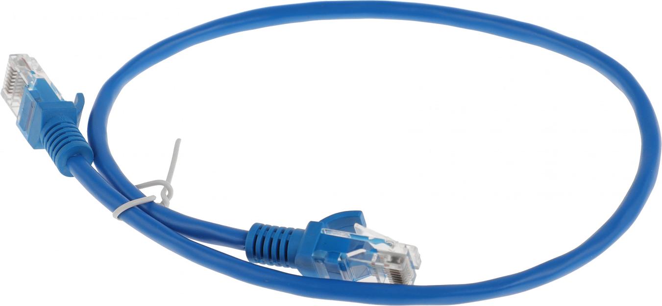 Патч-корд PP12-0.5M/B 1000G UTP 4 пары cat5E CCA molded 0.5м синий RJ-45 (m)-RJ-45 (m) фото 2